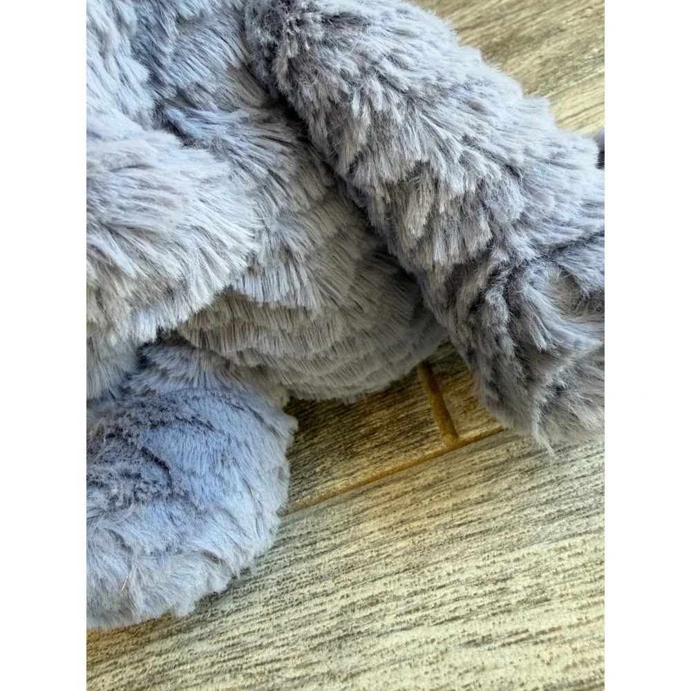 Jellycat London Fuddlewuddle Elephant Plush Stuffed Animal Blue Textured Retired